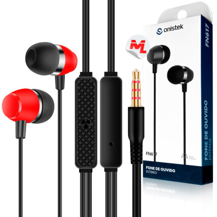 Fone de Ouvido com Fio e Microfone P2 3.5mm ONISTEK - ON-FN617