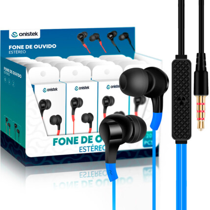 Fone de Ouvido com Fio e Microfone P2 3.5mm ONISTEK - ON-FN609 20 Unidades