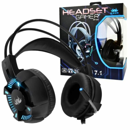 Headset Gamer 7.1 com Microfone e LED Conexão 2 P2 KNUP - KP-464