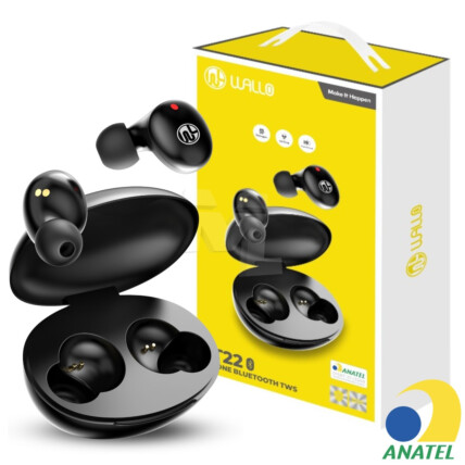 Fone Bluetooth sem Fio TWS Wireless WALLO - T22