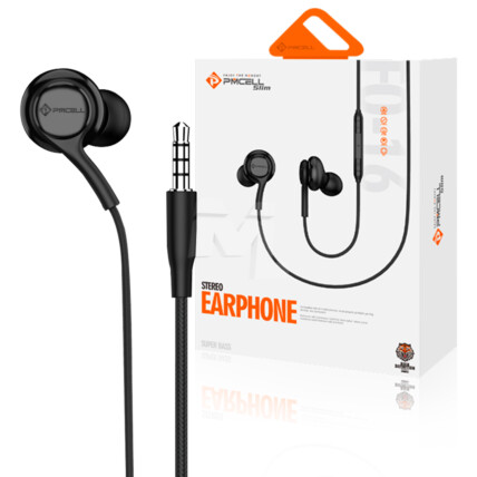 Fone de Ouvido Intra-Auricular com Microfone e Controle de Volume PMCELL - FO-16