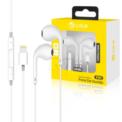 Fone de Ouvido Intra-Auricular conexão Lightning WALLO - FO 61