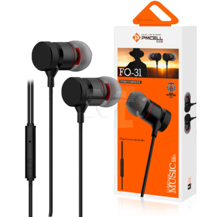 Fone de Ouvido Cromo Intra-Auricular 797 PMCELL - FO-31