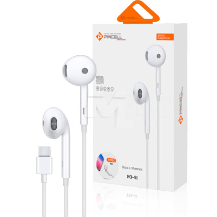 Fone de Ouvido Auricular Conexão TYPE C PMCELL - FO-41