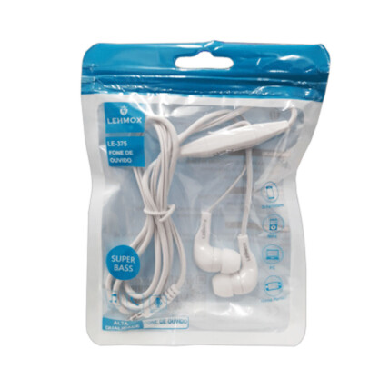 Fone De Ouvido com Microfone + Prendedor Lehmox - LE-375