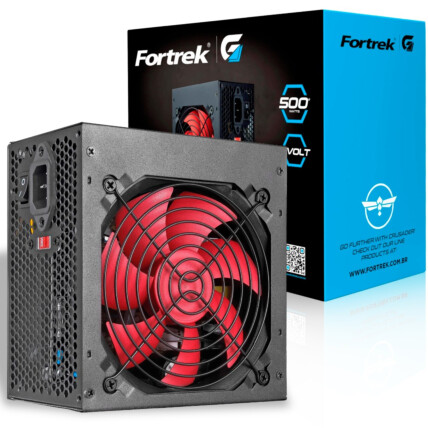 Fonte 500W ATX Bivolt Manual Crusader FORTREK - 76955