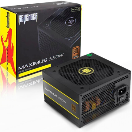 Fonte ATX 550W 80 Plus Bronze PFC Ativo REVENGER - FO-MAX01