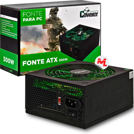 Fonte Gamer ATX 500W Bivolt Manual Cowboy KNUP - KP-534