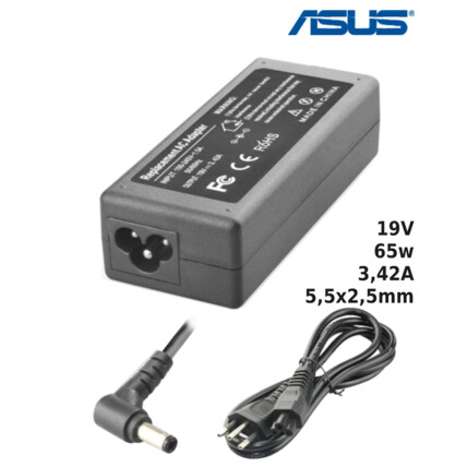 Fonte para Notebook Compatível com ASUS 19V 3.42A 65W 5,5x2,5mm SUMEXR - AS-17