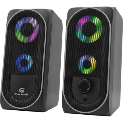 Caixa de Som Multimídia Gamer Fortrek Black Hawk 6W RGB - 73403