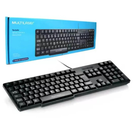 Teclado Multilaser Slim Usb Preto - TC213