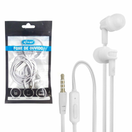 Fone de Ouvido Estéreo Colorido com Microfone Knup - KP-474