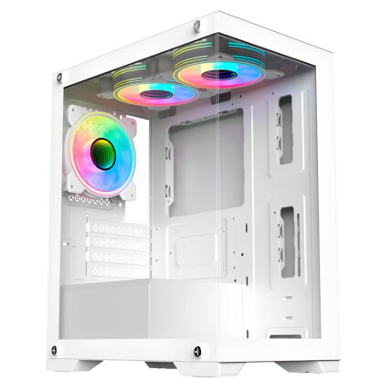 Gabinete Gamer Nebula Mini MetalRed M6 Sem Fans - Branco