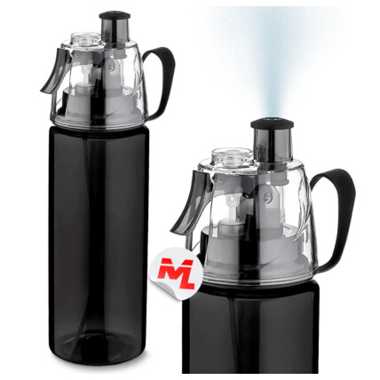 Garrafa de Agua 600ml Squeze de Plástico com Borrifador - TOP0074