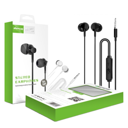 Fone de Ouvido Com Fio P2 3,5mm Extra Bass Verde - EJ-V25