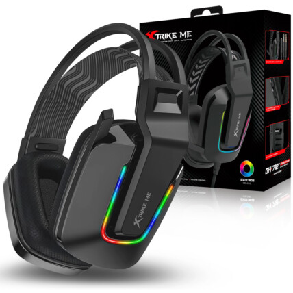 Headset Gamer com Fio Over-ear RGB Xtrike-ME GH-712 Preto 