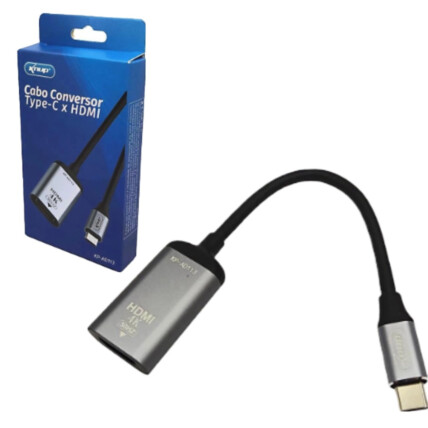 Cabo Conversor De Vídeo Type C 3.1 para HDMI 4K KNUP - KP-AD113