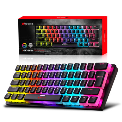 Teclado Gamer Mecânico 60% GK-985P ANSI Teclas Pudding RGB