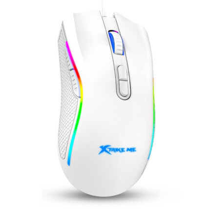 Mouse Gamer Xtrike-ME GM-314 WH Branco USB com RGB 7200dpi