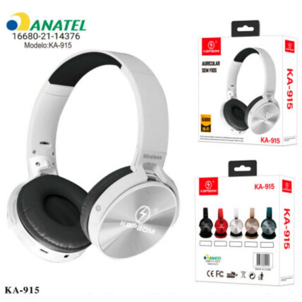 Headphone Bluetooth Fone de Ouvido sem Fio Estéreo KAPBOM - KA-915