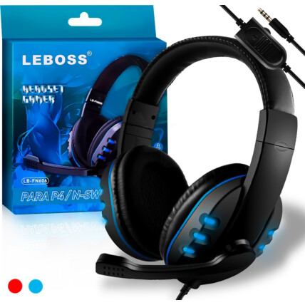 Headset Gamer com Microfone Conexão P3 LEBOSS - LB-FN606 