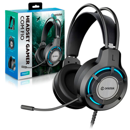 Fone Headset Gamer Led p/ Xbox One Ps4 Usb Cel Pc ON-FN637