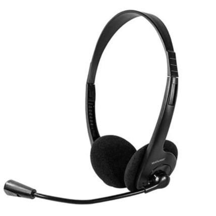 Fone De Ouvido Headset Estéreo Com Fio 32 OHMS Preto P2 Multilaser - PH002