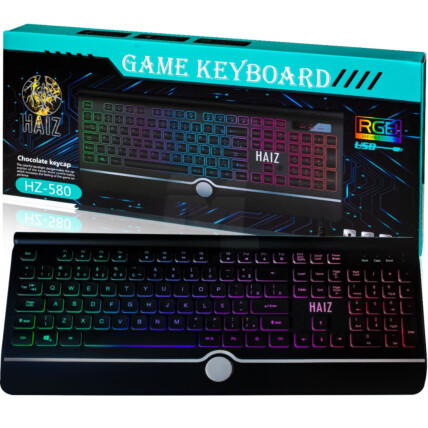 Teclado Gamer USB com Iluminação RGB HAIZ - HZ-580