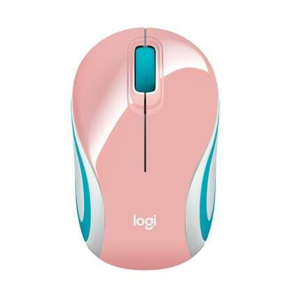 Mini Mouse Logitech Sem Fio Rc/nano 1000 dpi - M187 ROSA