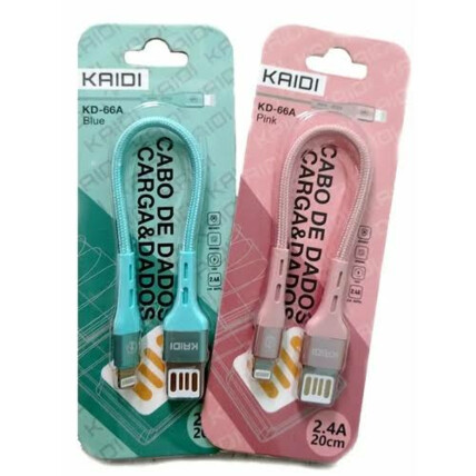 Cabo de Dados IOS Lightning 20cm 2.4A Kaidi - KD-66A