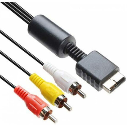 Cabo AV Áudio e Vídeo RCA para PS1 PS2 e PS3 