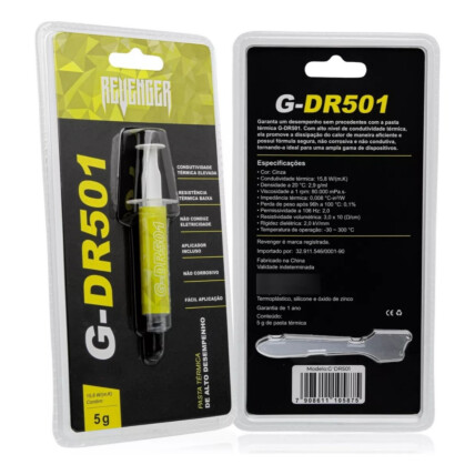 Pasta Termica Prata 5 Gramas C/ Pá G-Dr501 Revenger