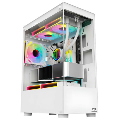 Gabinete Micro-ATX Gamer Stellar Mini MetalRed M8 Sem Fans - Branco