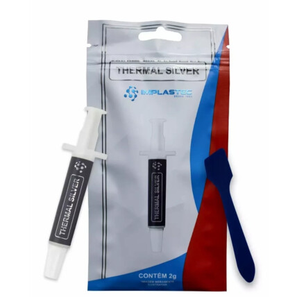 Pasta térmica de Alta Condutividade 2g Implastec ThermalSilver - 2G Blister
