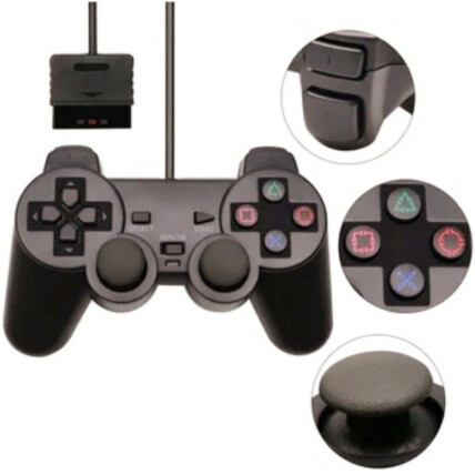Controle Joystick com Fio para PS2 Dualshock - RG-302