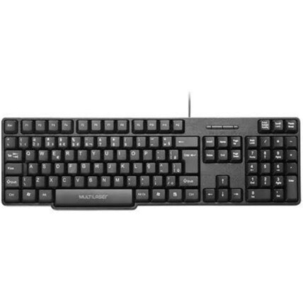 Teclado Multilaser Básico Slim com Conector PS2 Preto - TC225