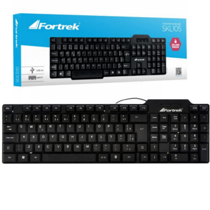 Teclado Fortrek Standard Usb ABNT2 Preto - SKL-106