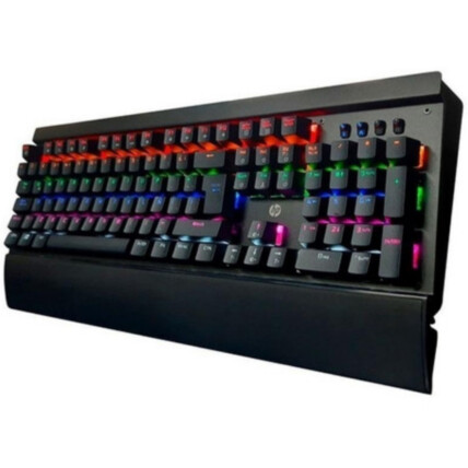Teclado Gamer Mecânico HP Usb Anti-Ghosting com Led Preto - GK500