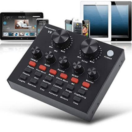 Mesa de Som Áudio Usb Smart Conjunto Interface Live - V8