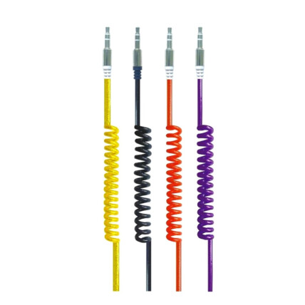 Cabo P2 x P2 Espiral Tipo Mola 1 Metro Colorido - LE-205
