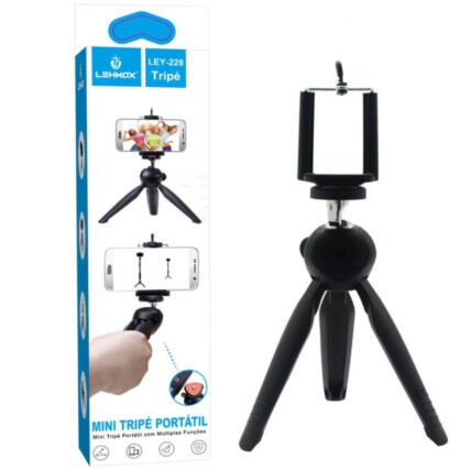 Mini Tripé de Mesa Portátil para Celular Lehmox - LEY-228