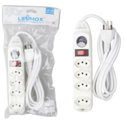 Extensão Filtro de Linha com 4 Tomadas 2P + T Lehmox - LEY-68