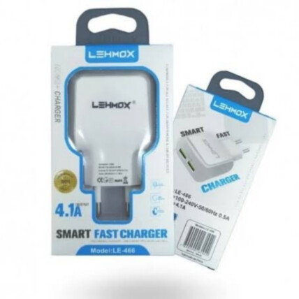 Carregador Smart 4.1A com 2 Portas Usb Lehmox - LE-466
