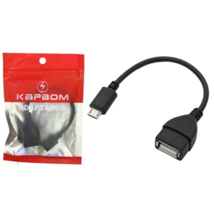 Cabo Adaptador OTG Usb V8 para Smartphone - KAP-OTG-V8