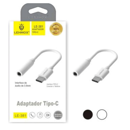 Adaptador Tipo C para P2 3.5mm Lehmox - LE-381