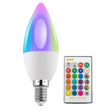 Lâmpada de LED Colorida RGB 4W com Drive Integrado Luatek - LK-RGB-J04W