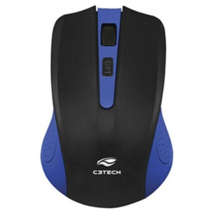 Mouse sem Fio C3Tech Wireless Receptor Nano Usb Azul - M-W20BL