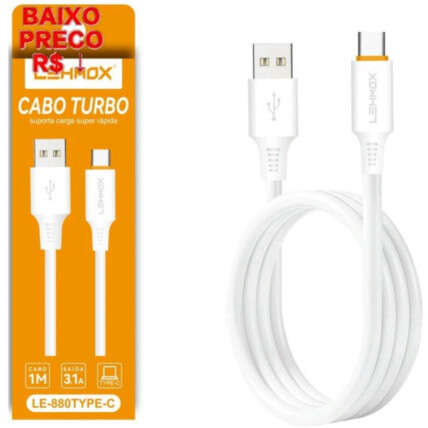 Cabo Type-C para Celular 3.1A 1 metro LEHMOX- LE-880