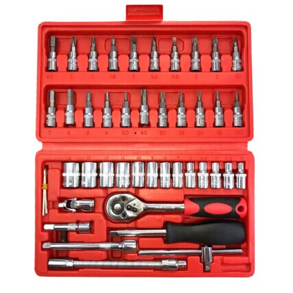 Jogo de Chaves Canhão Tipo Catraca 42 peças - AN-T46