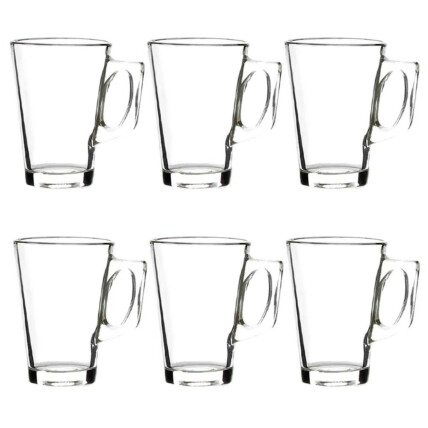 Jogo de Canecas de Vidro para Café 250ml 6 unidades - SP1267